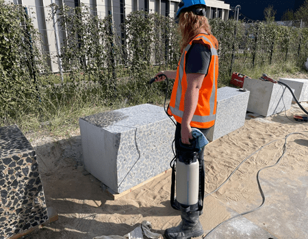 Beton elementen impregneren en beschermen