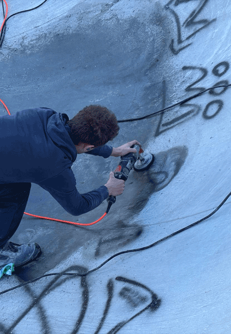 Beton ondergrond schuren