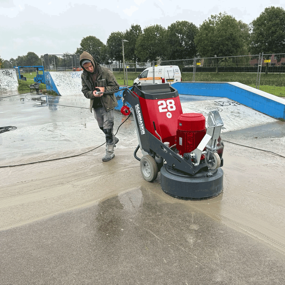 Betonnen sportlocaties & buitenruimtes schuren