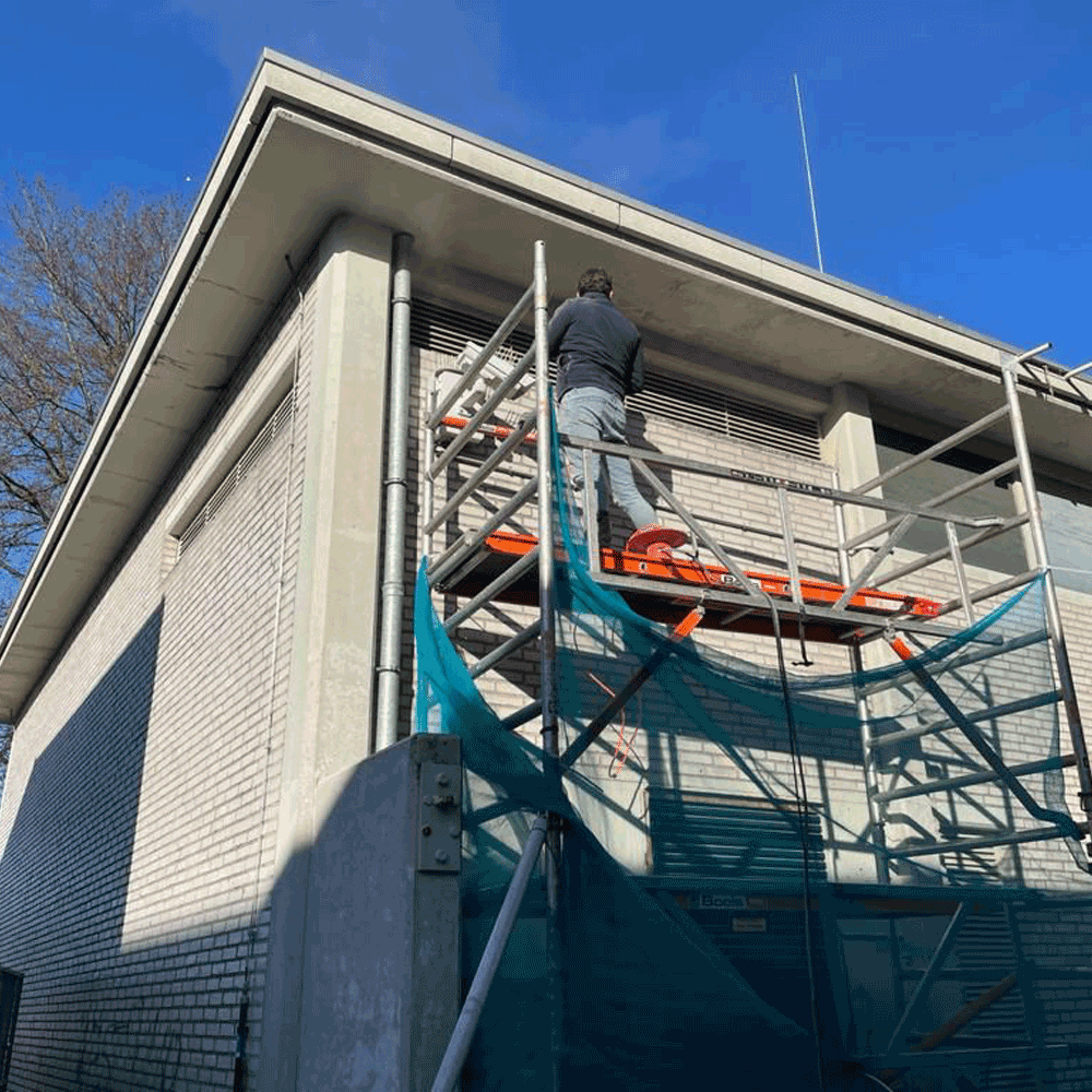 Betonnen gevels en buitenmuren schuren - Betonnen ondergronden