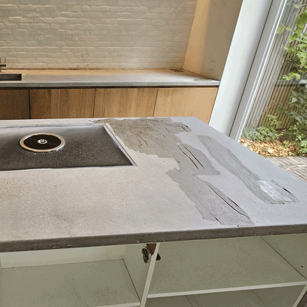 Betonnen werkbladen schuren - Betonnen ondergronden