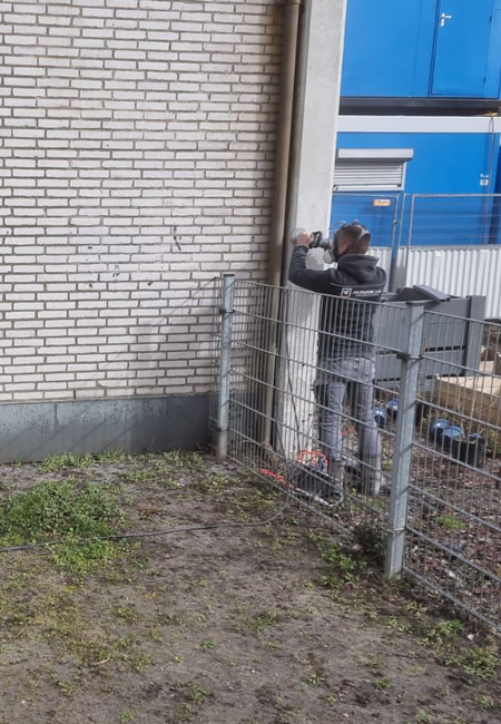 Gevels en buitenmuren van beton schuren