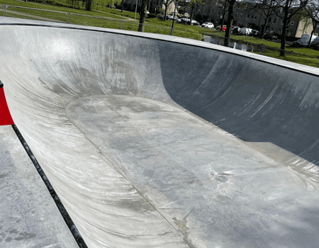 Skatepark na verwijderen graffiti